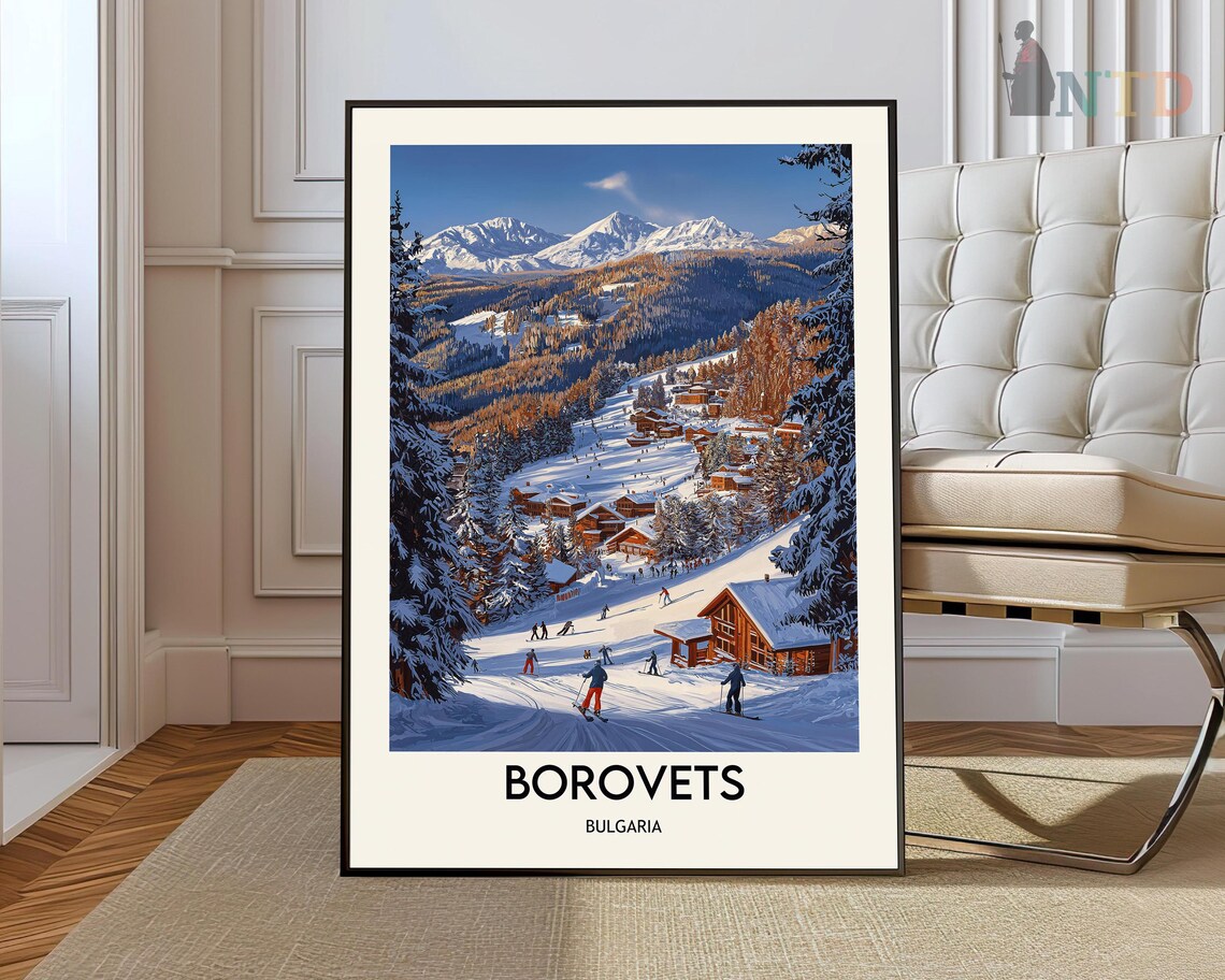 Borovets Ski Resort, Bulgaria Travel Poster