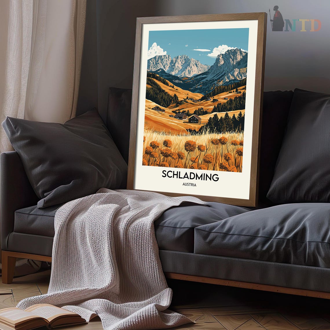 Schladming Print Schladming Wall Art Schladming Poster Schladming Photo Dachstein Mountains Schladming Enns Valley Schladming Austria - Image 3
