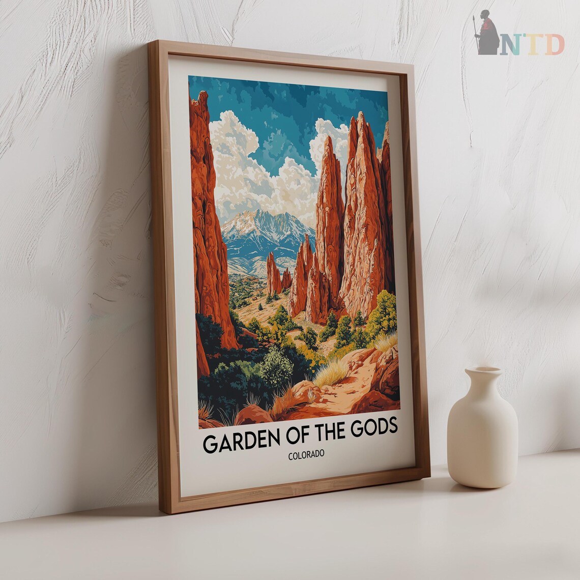 Garden Of The Gods Colorado Travel Poster Print - Image 2