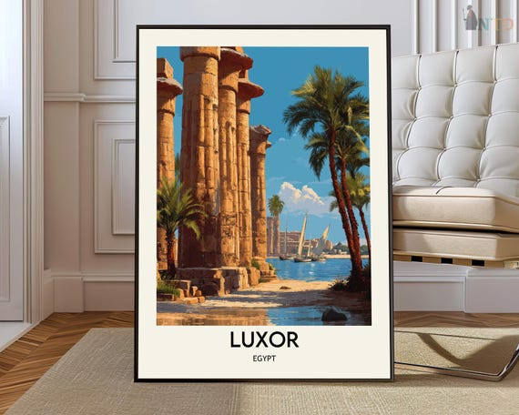 Luxor Print Poster Wall Art Decor Gift Artwork Photo Travel Egypt