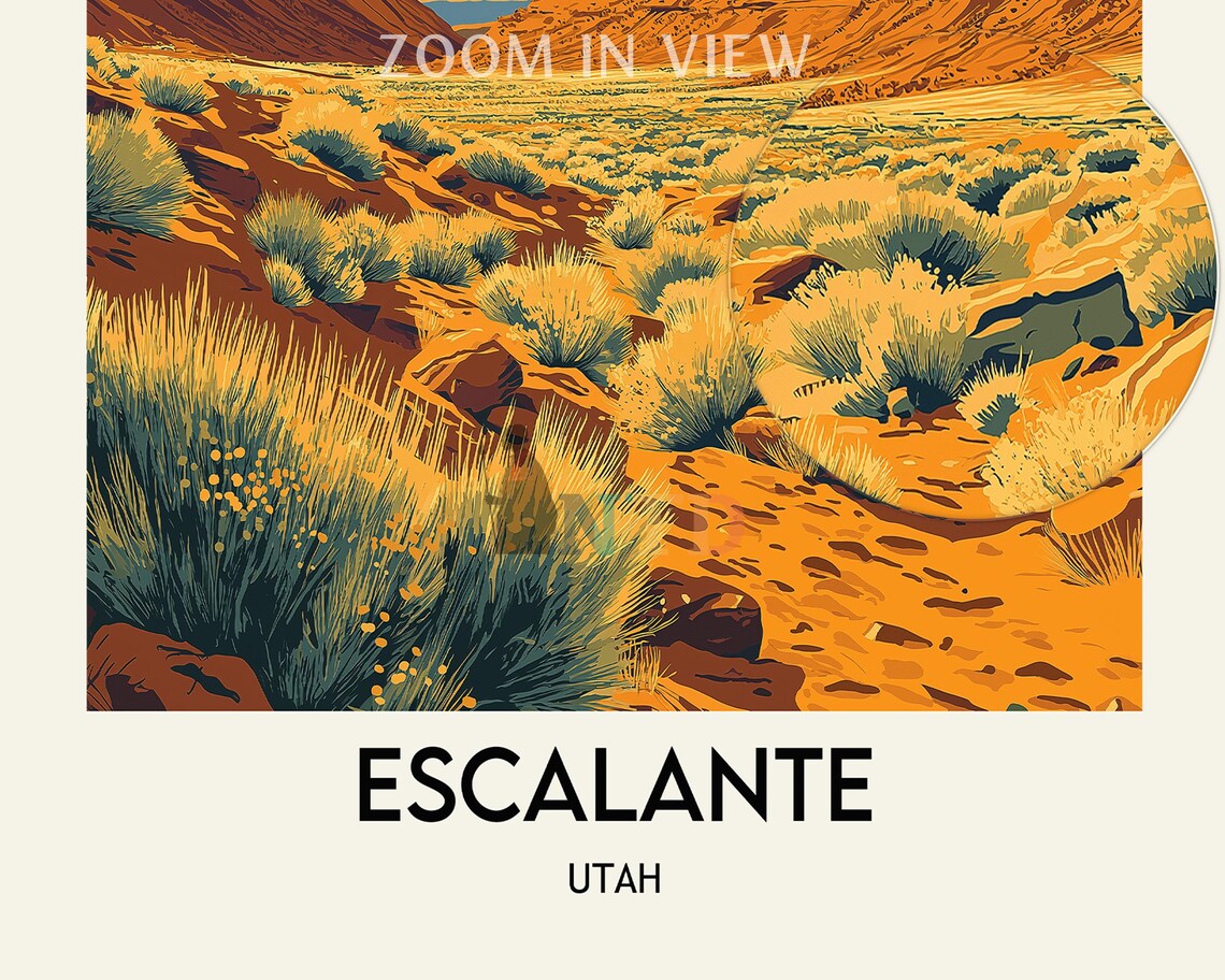 Escalante Red Rock Canyon and Desert Plains Under a Big Sky Poster - Image 2