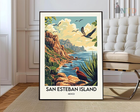 San Esteban Island Poster Wall Art Print Photo Mexico