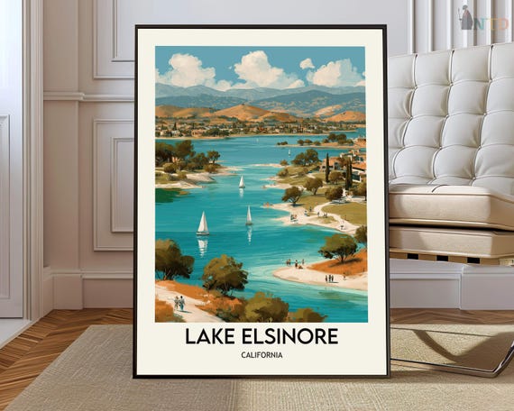 Lake Elsinore Poster Wall Art Print Photo