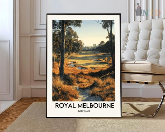 Royal Melbourne Golf Club Poster Wall Art Print Photomelbourne Australia