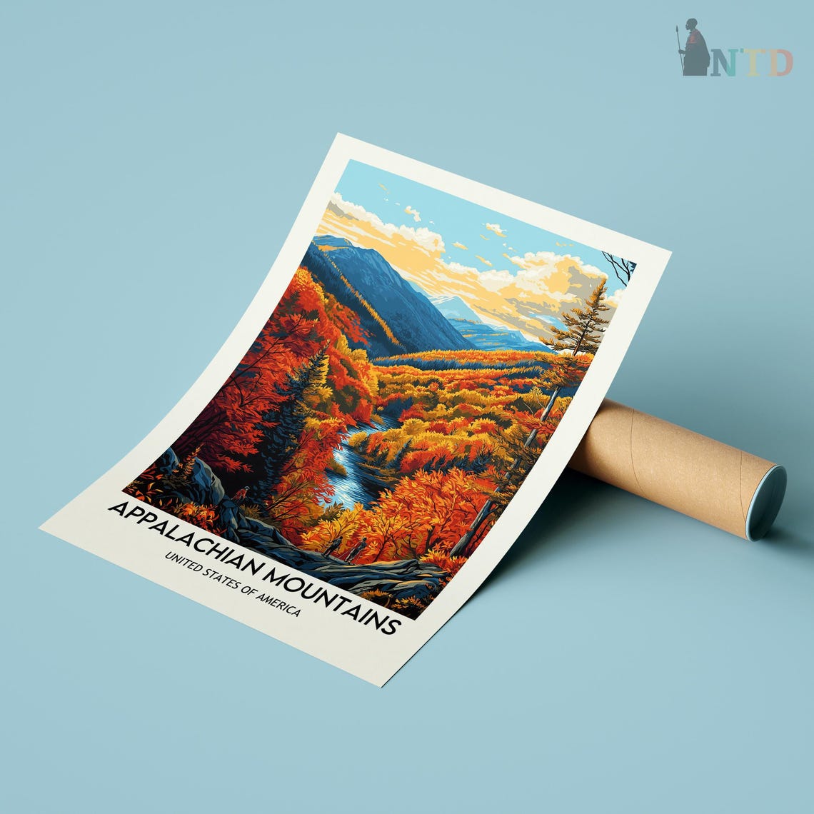 Appalachian Mountains Print Appalachian Print Appalachian Poster Appalachian Trail Appalachian Wall Art Appalachian Art Mountain Print - Image 2