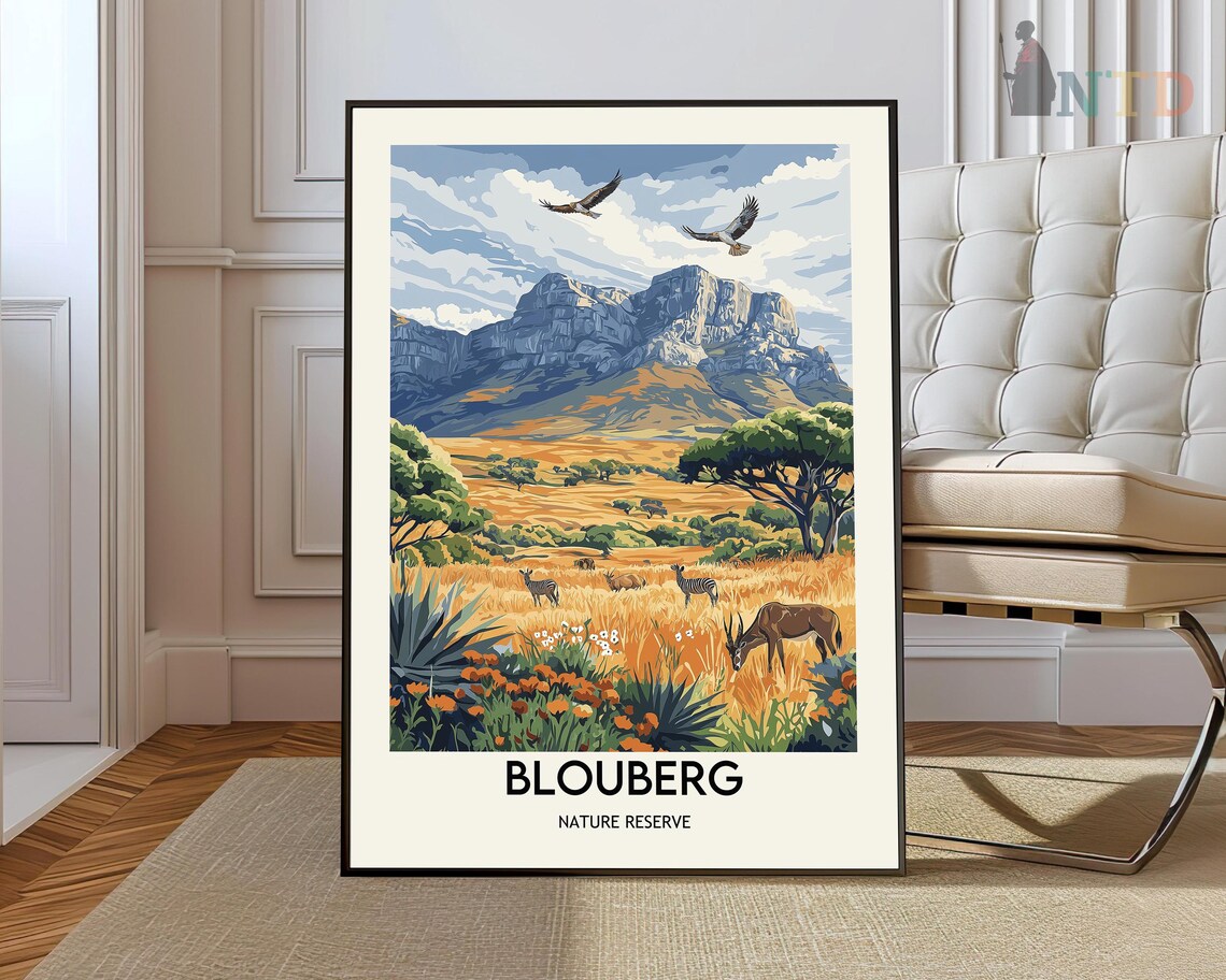 Blouberg Nature Reserve African Safari Wildlife Travel Poster
