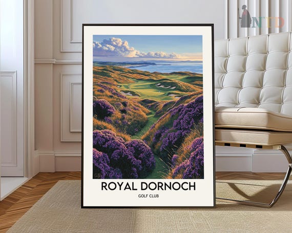 Royal Dornoch Poster Wall Art Print Golf Photo Scottish Highlands