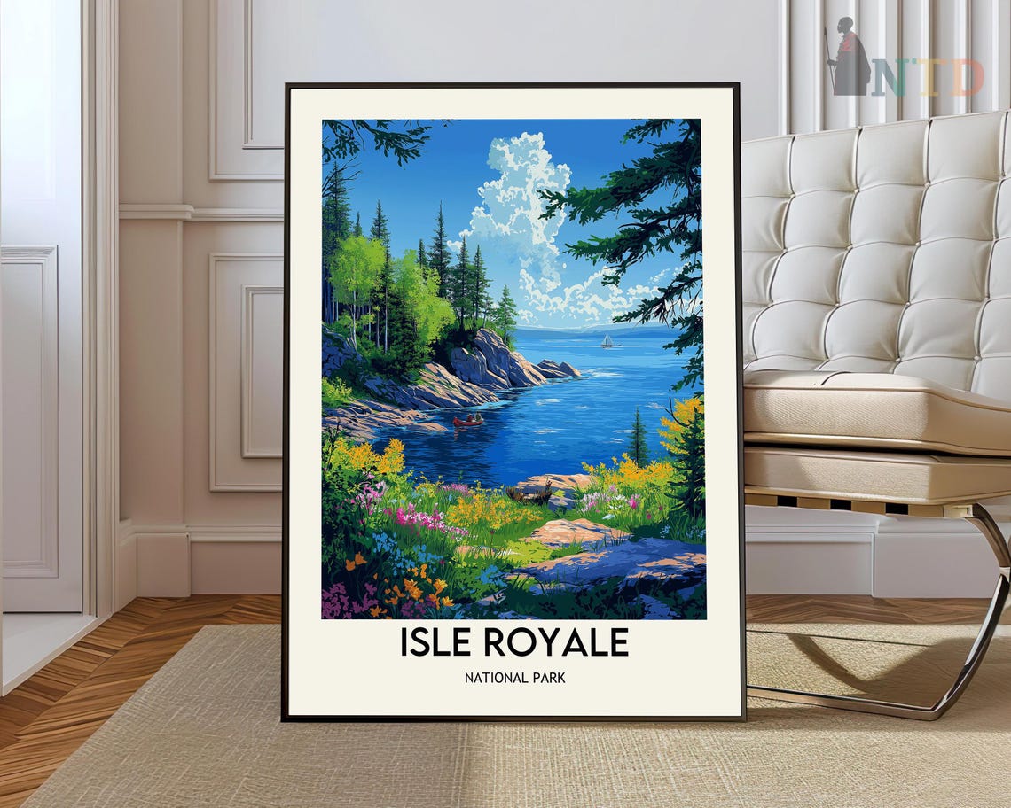 Isle Royale National Park Lake Superior Shoreline Wildflowers Poster