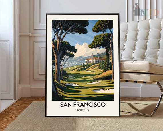 San Francisco Poster Wall Art Print Golf Photo
