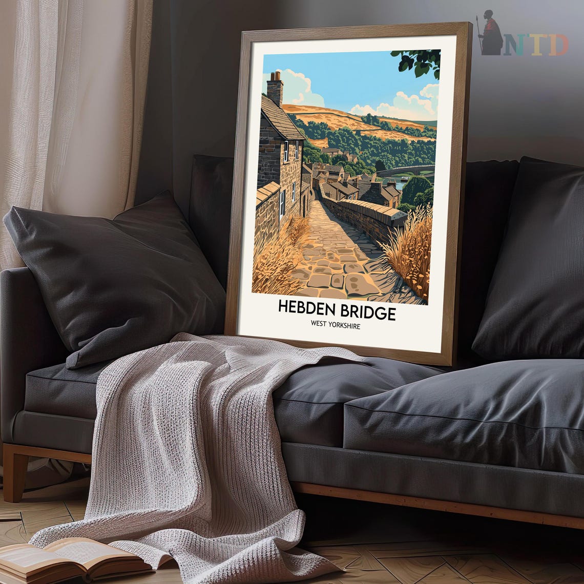 Hebden Bridge Travel Print Travel Poster Of Hebden Bridge Hebden Bridge Hebden Bridge Gift Yorkshire Art - Image 3