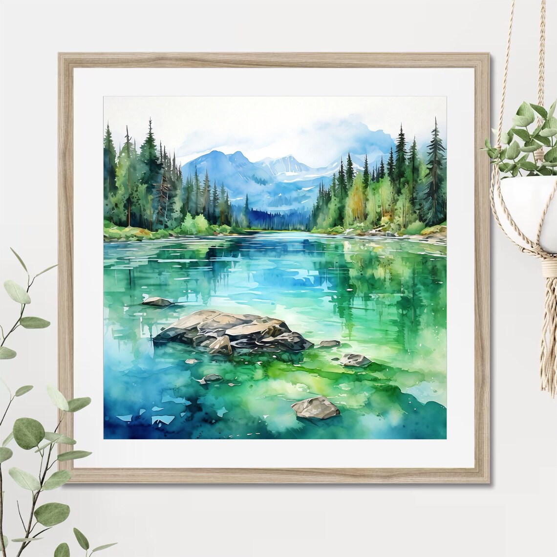 Jasper National Park Canada Watercolor Travel Poster - Image 5