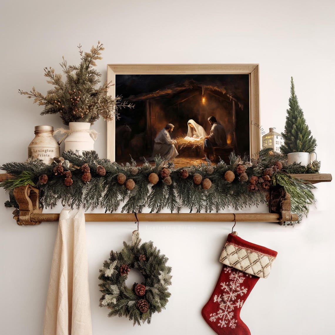 Nativity Christian Wall Art Christian Nativity Christmas Wall Art Christian Print Christmas Art Oil Painting Jesus Art Holiday 389 - Image 7