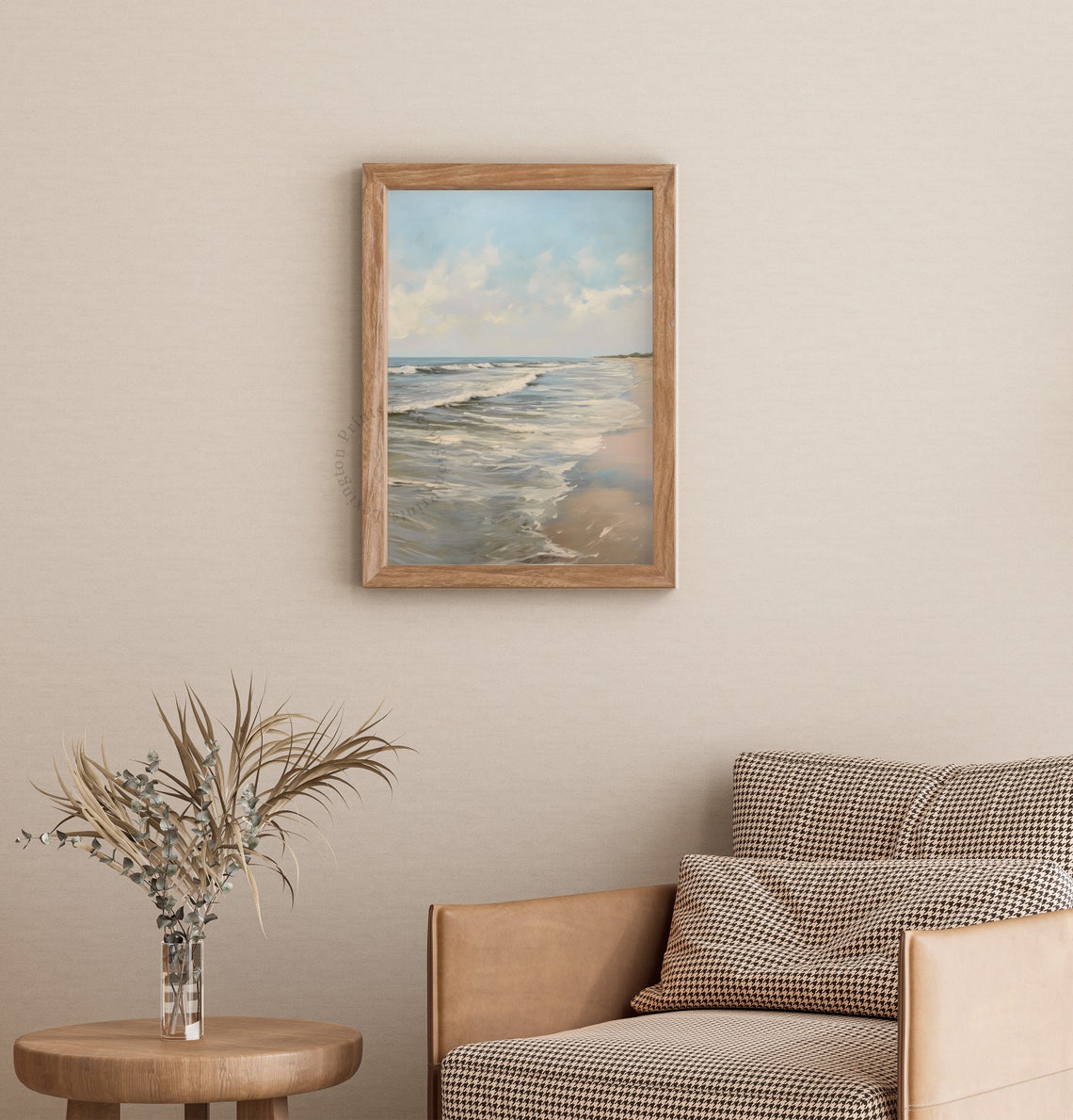 Summer Beach Waves Vintage Coastal Ocean Seaside Painting Poster - Image 4