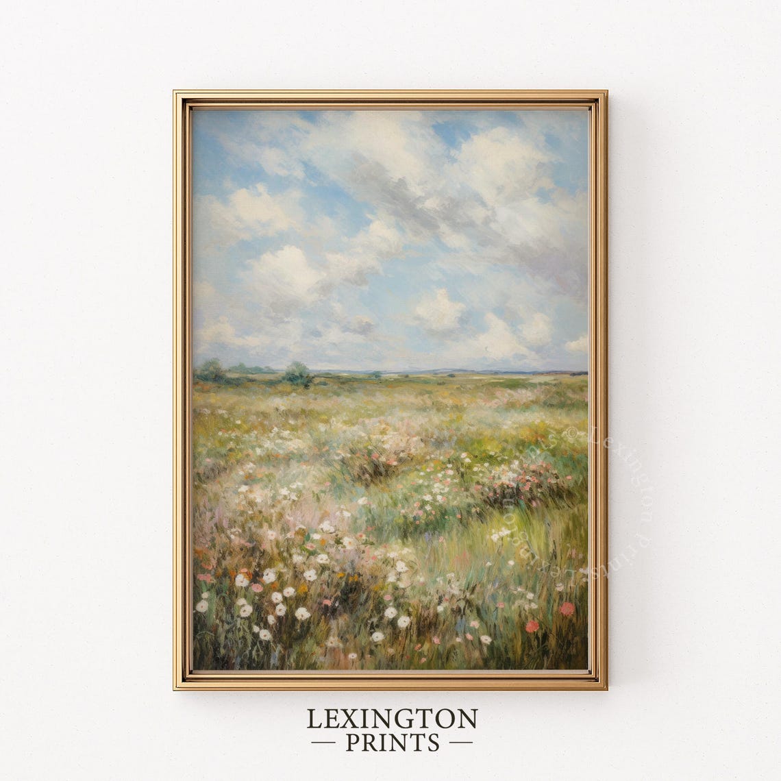 Wildflower Meadow Landscape Impressionist Spring Painting Art Poster - Image 4