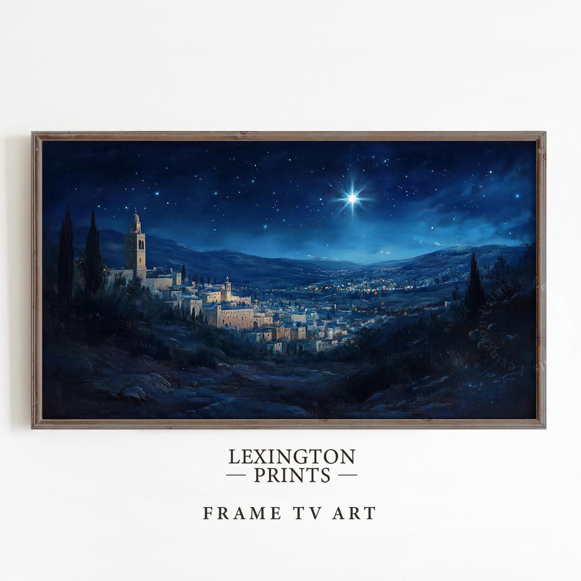 Christmas Star Of Bethlehem Tv Art Frame Tv Art Christmas Tv Art Christian Tv Art Biblical City Wall Art Oil Painting Tv Art 943 - Image 5