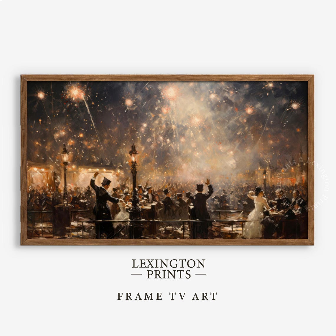 New Year Party Tv Art New Year Frame Tv Art Fireworks Tv Art Frame New Year Holiday Decor Vintage New Years Eve Art Tv 536 - Image 4