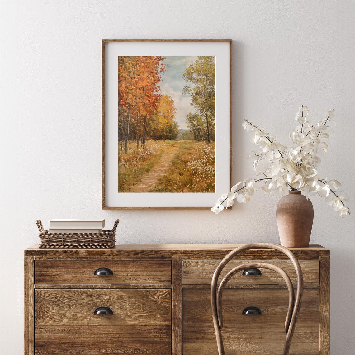 Autumn Forest Path Golden Fall Foliage Trail Landscape Poster - Image 4