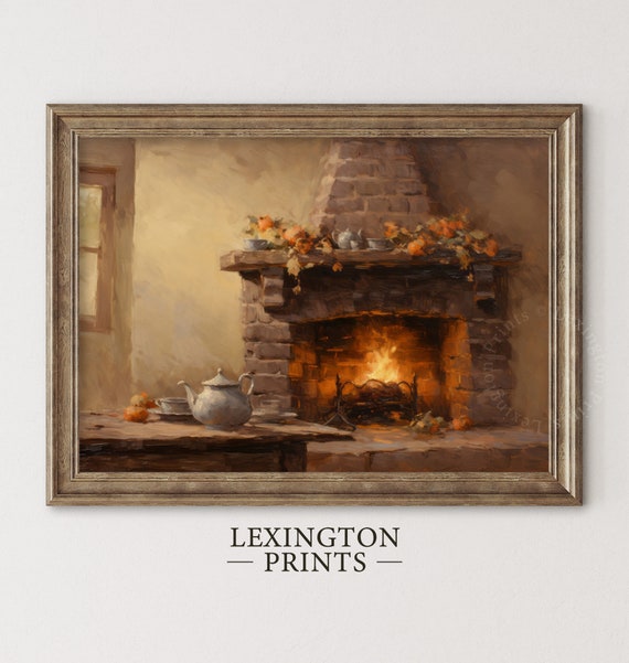 Fall Interior Art Cozy Vintage Fall Kitchen Wall Art Vintage Autumn Decor Bedroom Wall Art Moody Rustic Fall Decor Thanksgiving Decor 109