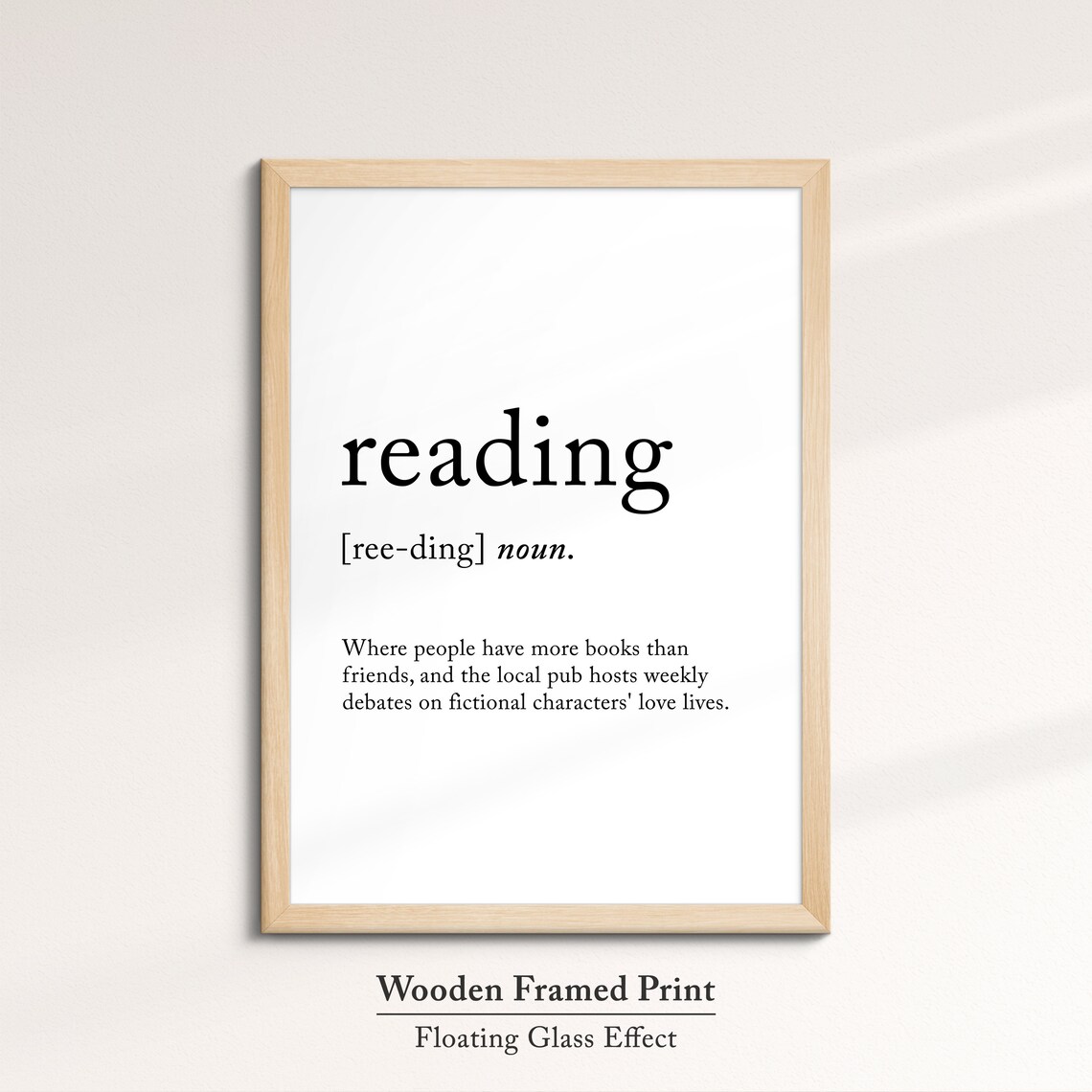 Reading England Uk Definition Dictionary Funny Quote Minimalist Framed Print Framed Wall Art Poster Home Decor Interior Gifts - Image 6
