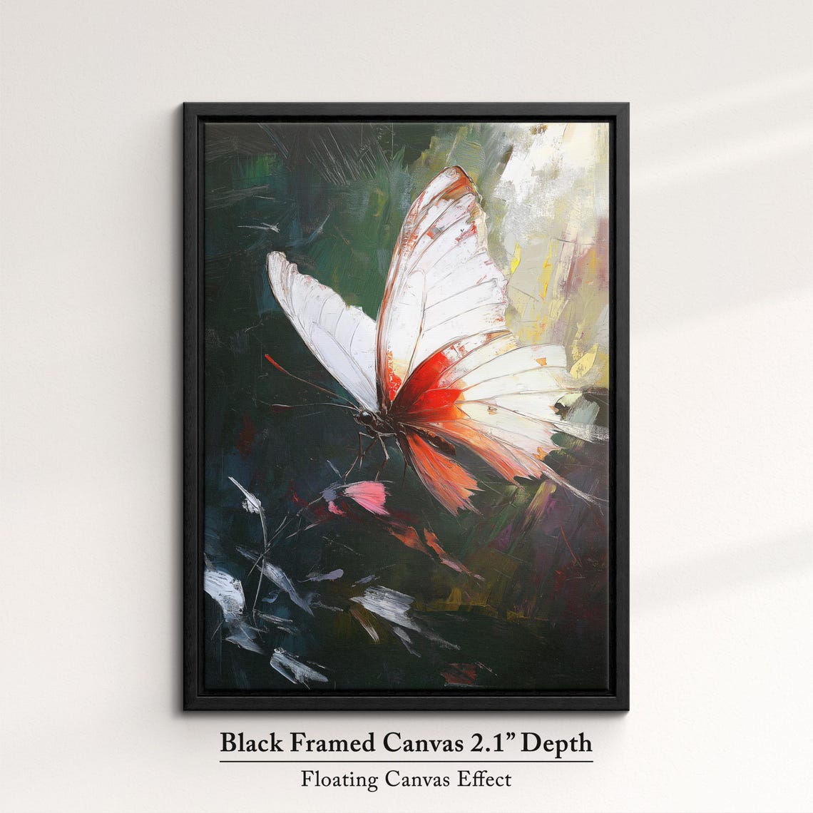 Colorful Butterfly Abstract Oil Painting Framed Print Framed Portrait Wall Art Poster Home Decor Interior Butterfly Lover Gift - Image 2