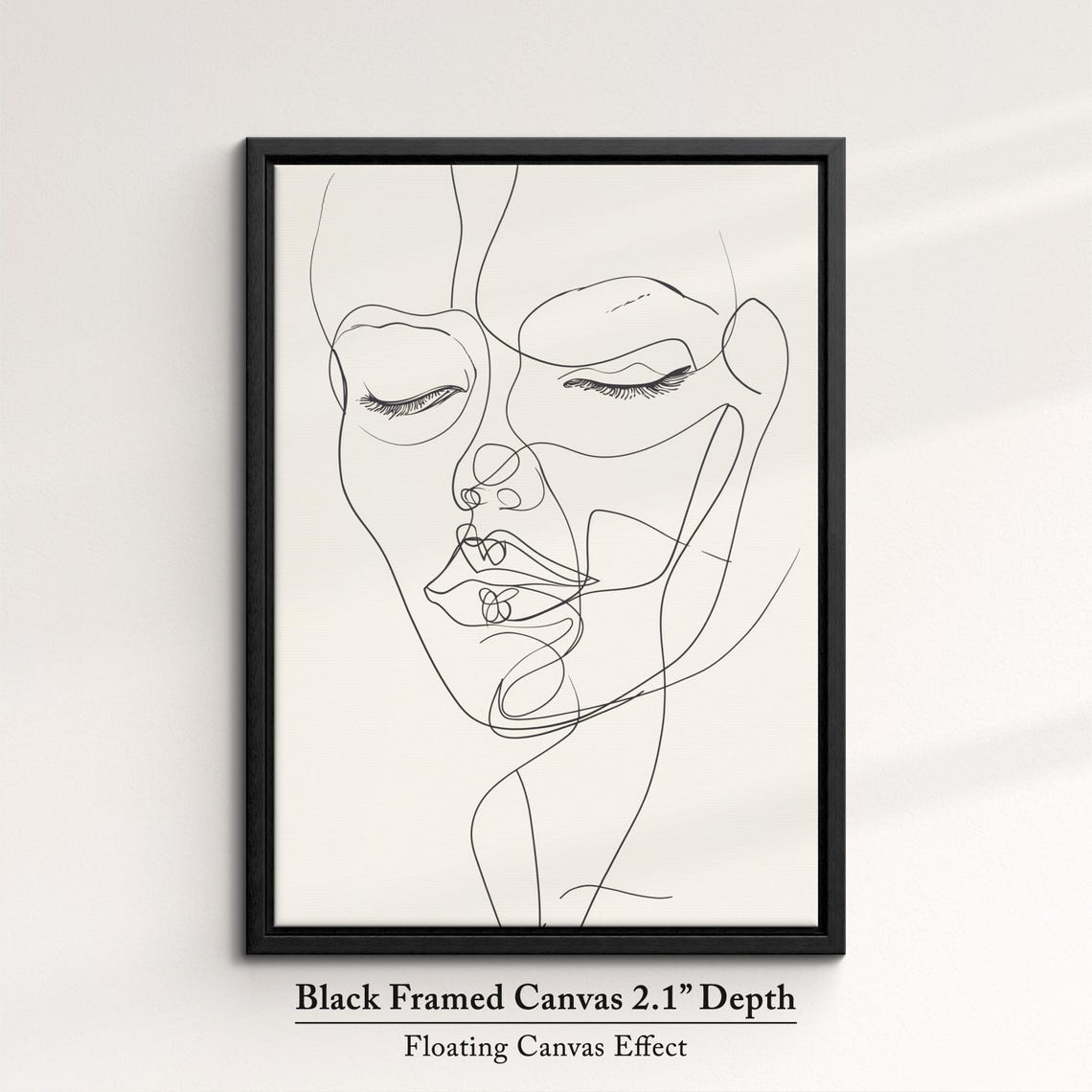Minimalist One Line Face Abstract Art Print Serene Line Drawing Poster - Image 2