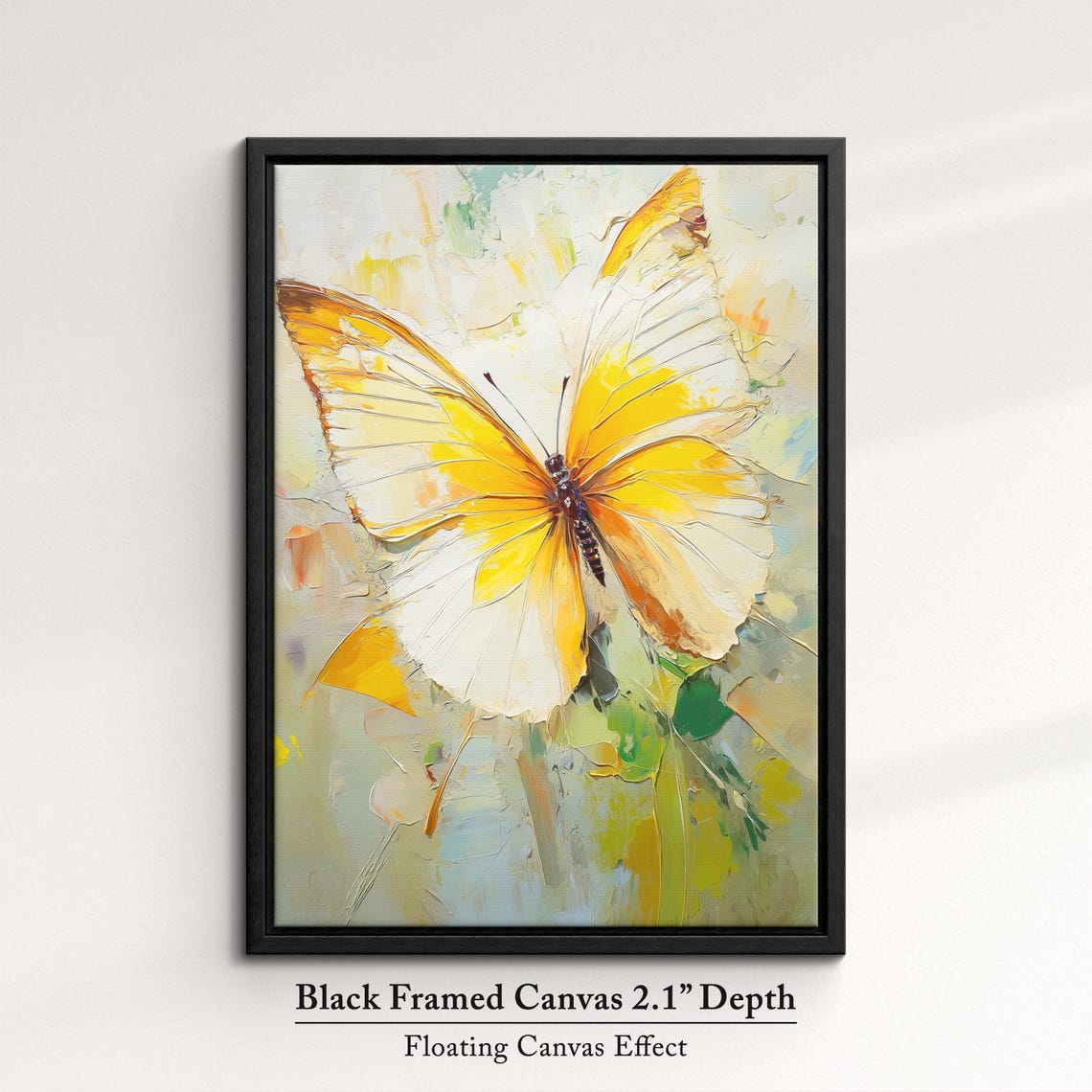 Colorful Butterfly Abstract Oil Painting Framed Print Framed Portrait Wall Art Poster Home Decor Interior Butterfly Lover Gift - Image 2