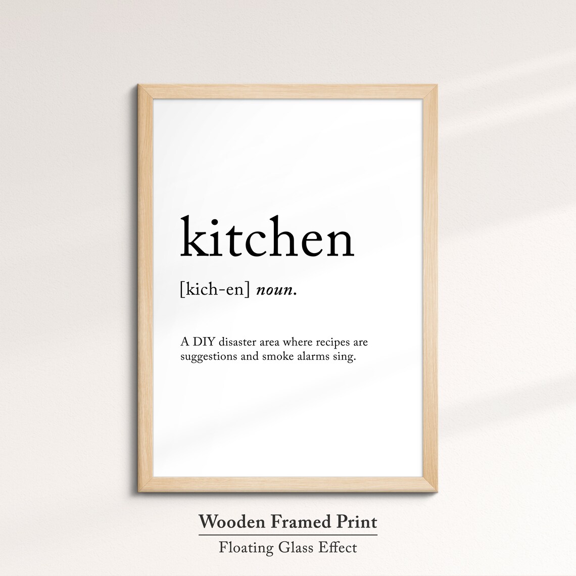 Kitchen Funny Definition Dictionary Quote Minimalist Framed Print Framed Wall Art Poster Home Decor Interior Funny Gifts For Her - Image 6