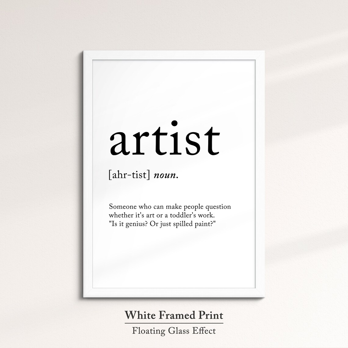 Artist Minimalist Definition Quote Word Art Framed Print Framed Female Wall Art Lady Poster Feminine Home Decor Gifts For Her - Image 7