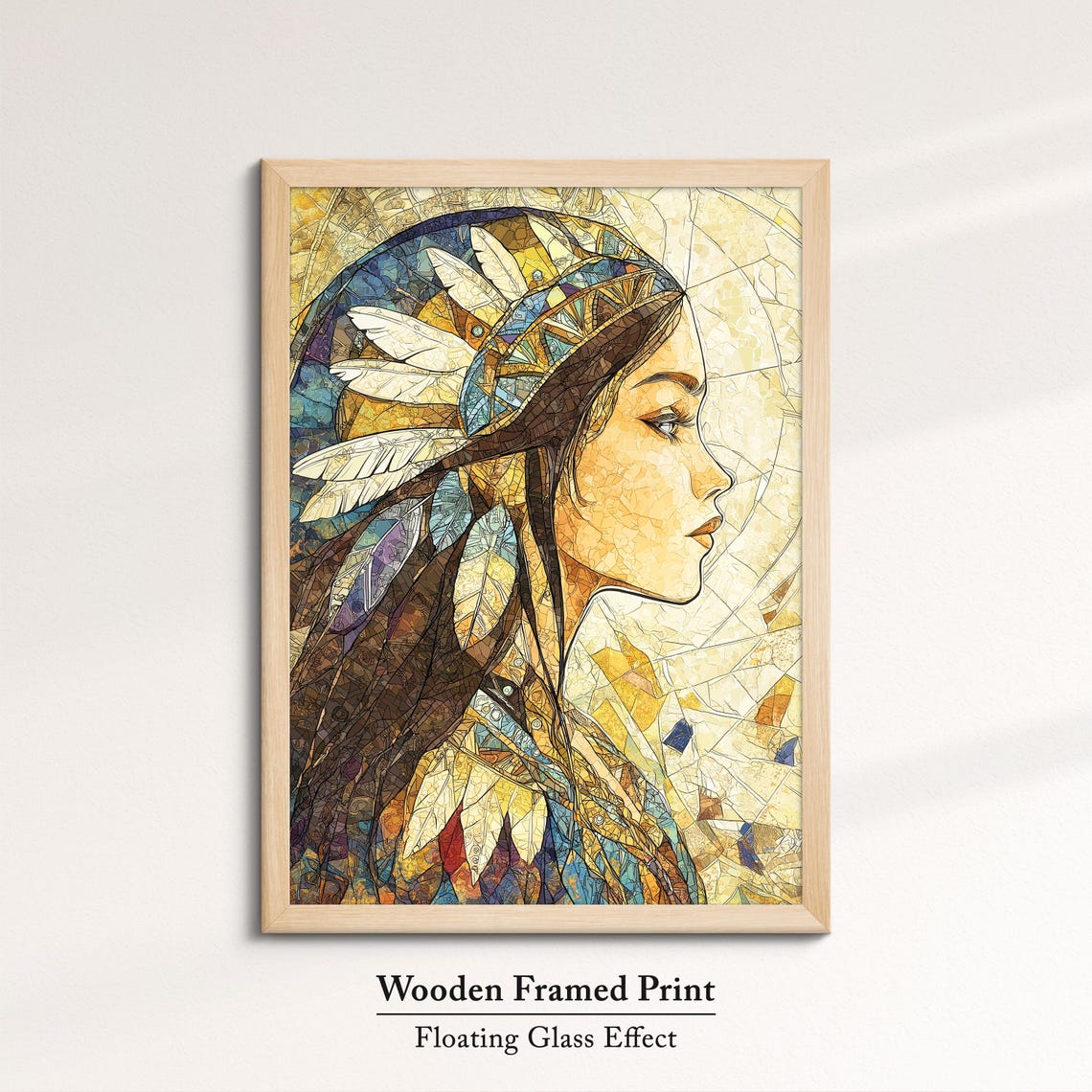 Serene Indian Woman Portrait Art Elegant African Beauty Bohemian Wall Decor Rustic Home Art Print Neutral Tones Oil Painting - Image 6