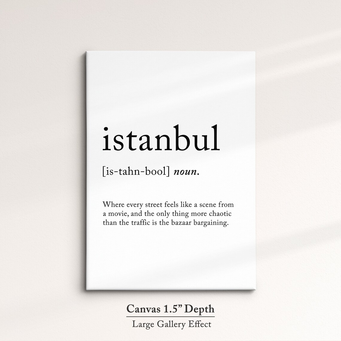 Istanbul Turkey Definition Dictionary Funny Quote Minimalist Framed Print Framed Wall Art Poster Home Decor Interior Gift Idea - Image 3