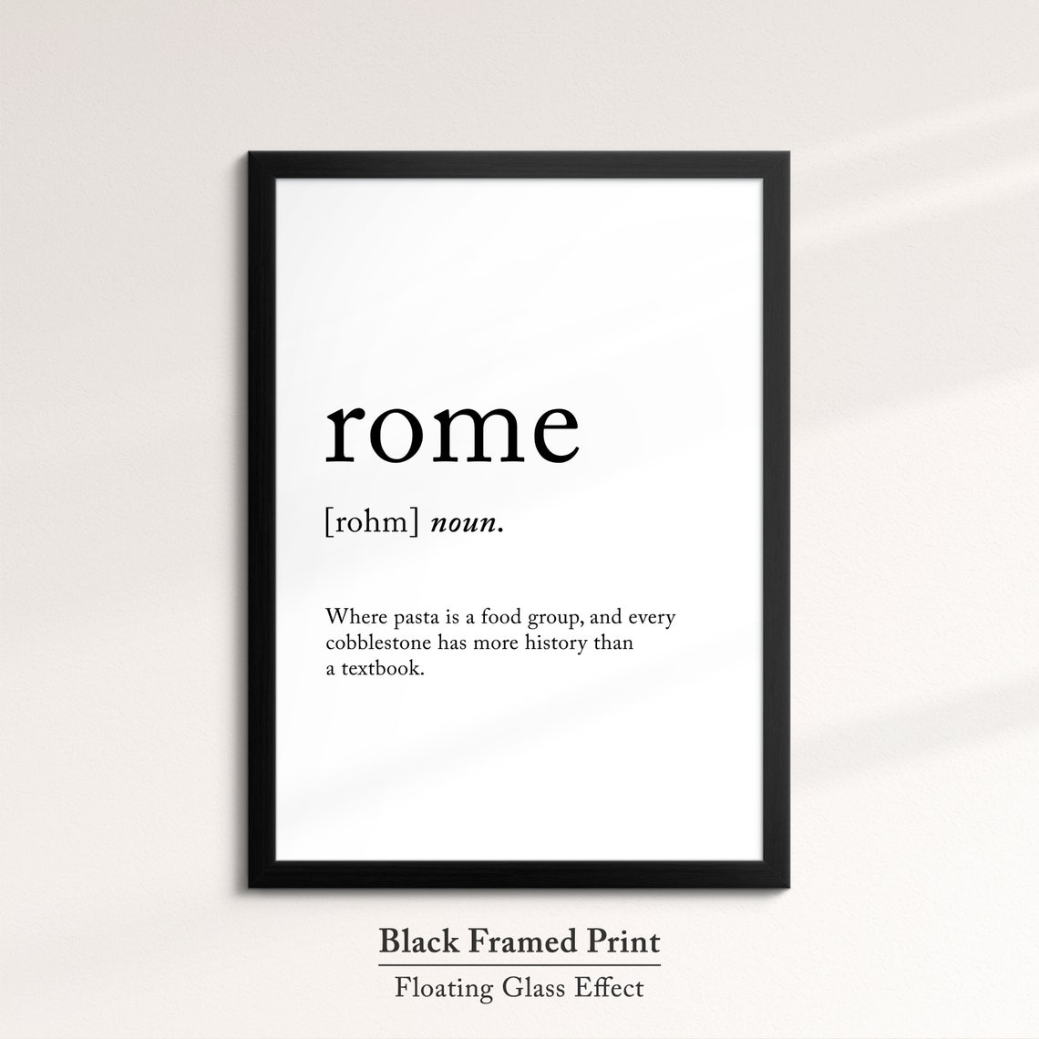 Rome Italy Funny Dictionary Definition Quote Minimalist Wall Poster - Image 8