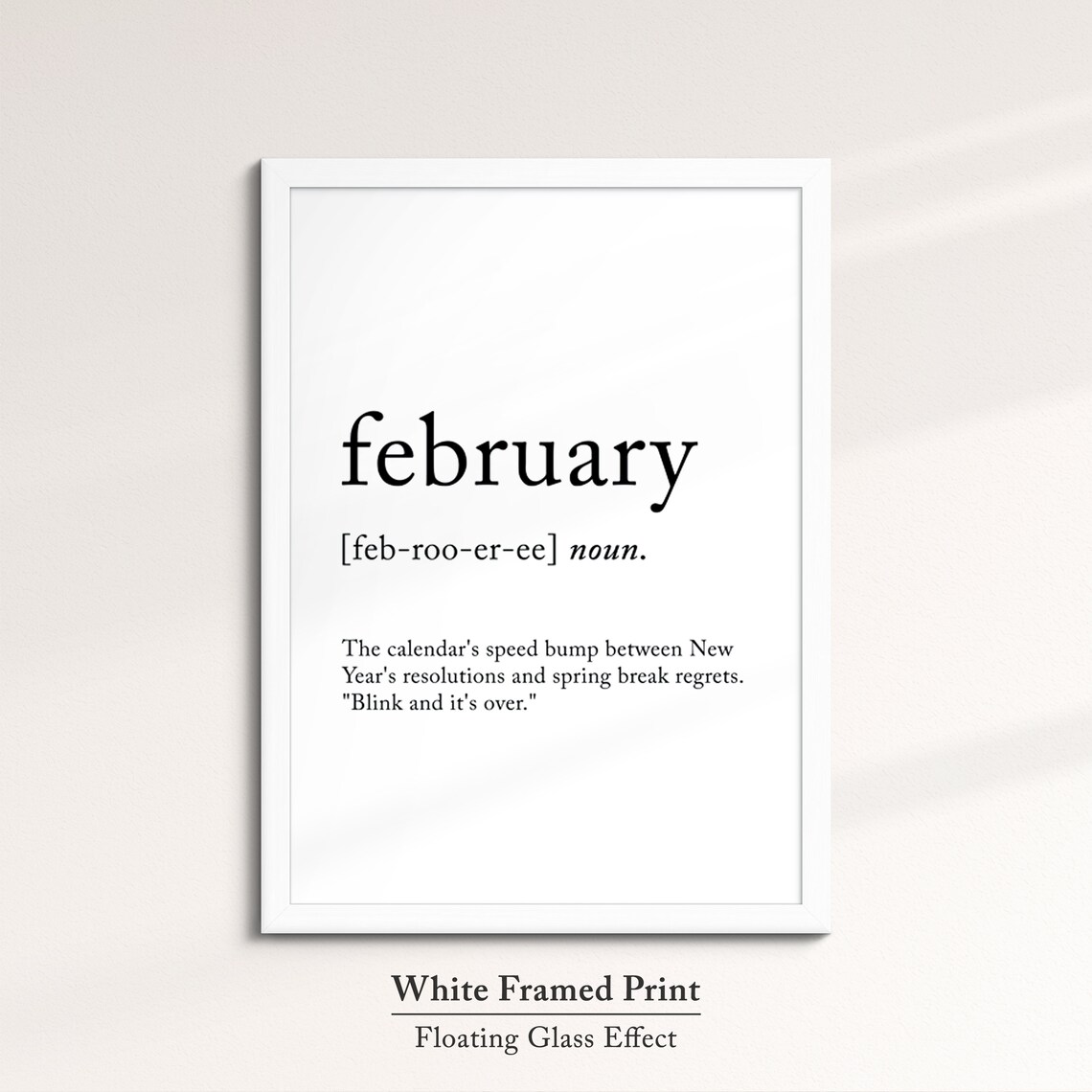 February Minimalist Definition Quote Word Art Framed Print Framed Female Wall Art Lady Poster Feminine Home Decor Gifts For Her - Image 7