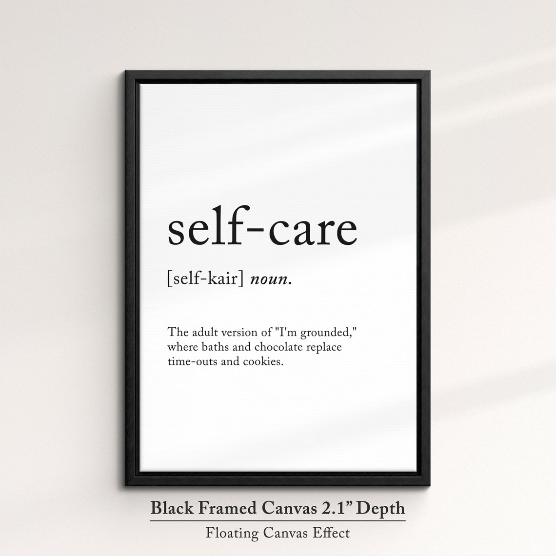 Self-Care Funny Dictionary Definition Quote Minimalist Wall Art Poster - Image 2