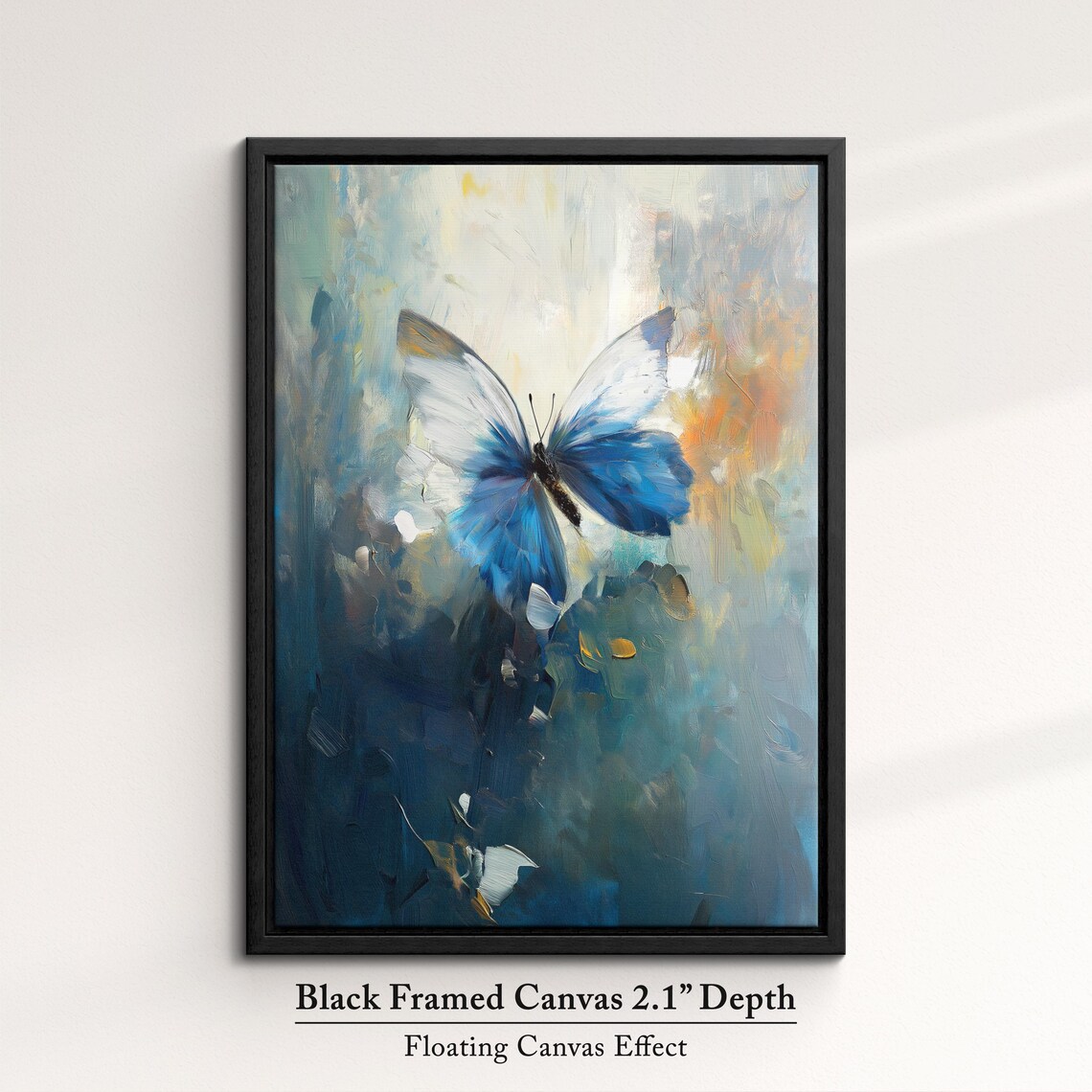 Colorful Butterfly Abstract Oil Painting Art Print - Image 2