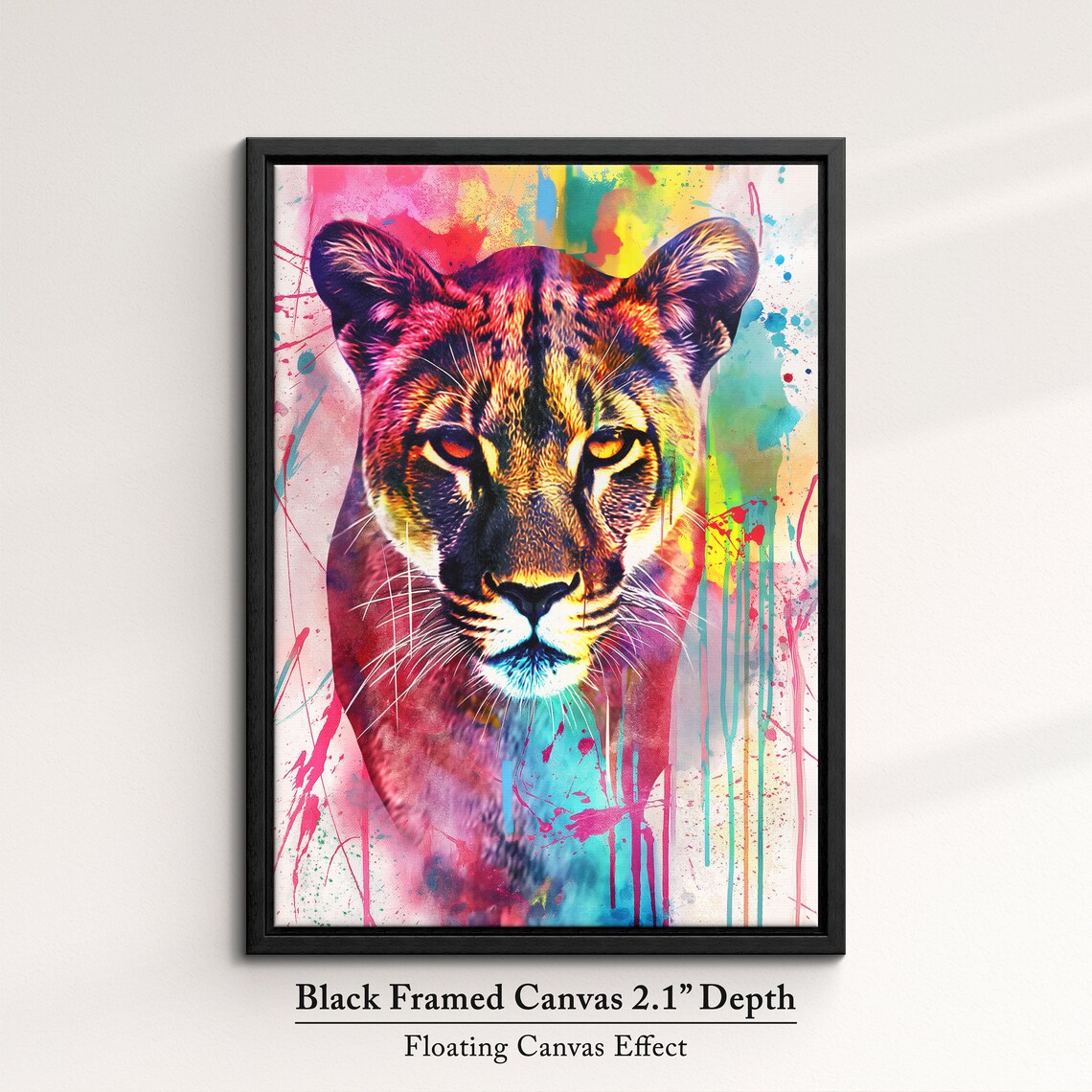 Colorful Lioness Art Print, Bold Wildlife Decor - Image 2