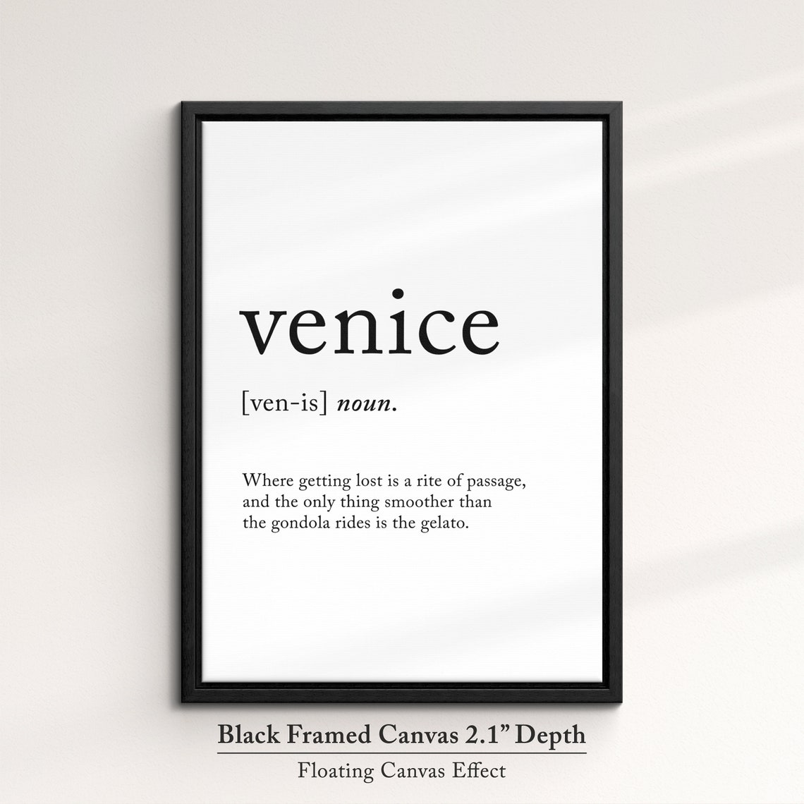 Venice Italy Funny Dictionary Definition Quote Minimalist Wall Poster - Image 2