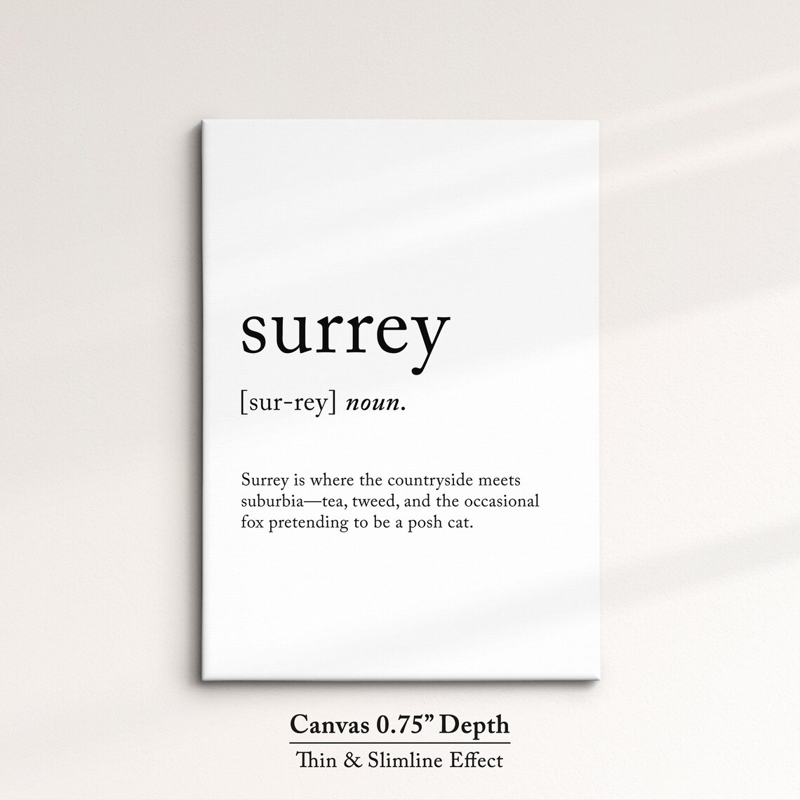 Surrey England Definition Dictionary Funny Quote Minimalist Framed Print Framed Wall Art Poster Home Decor Interior Gifts - Image 4