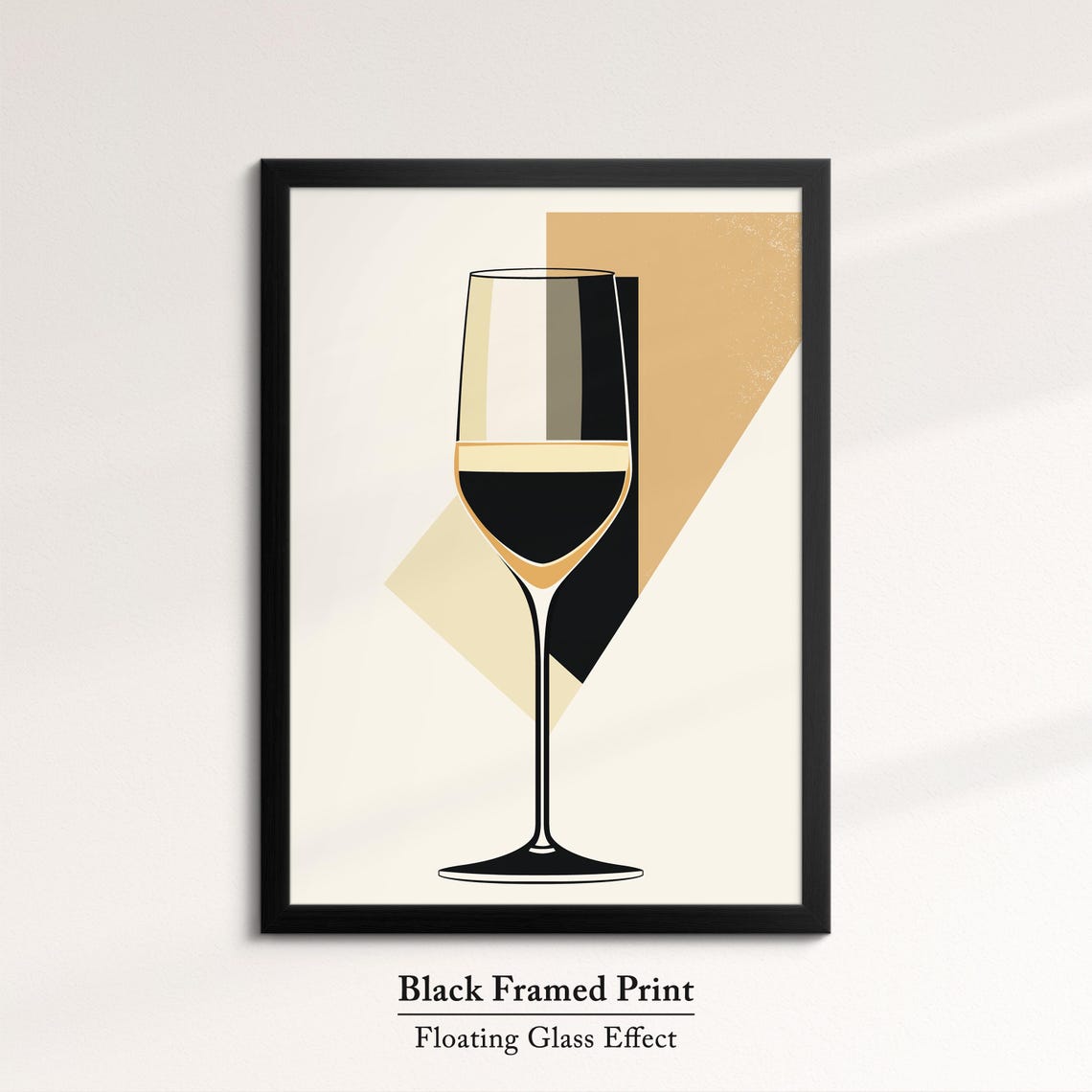 Elegant Red Wine Glass Art Print Boho Minimalist Kitchen Wall Decor - Image 8