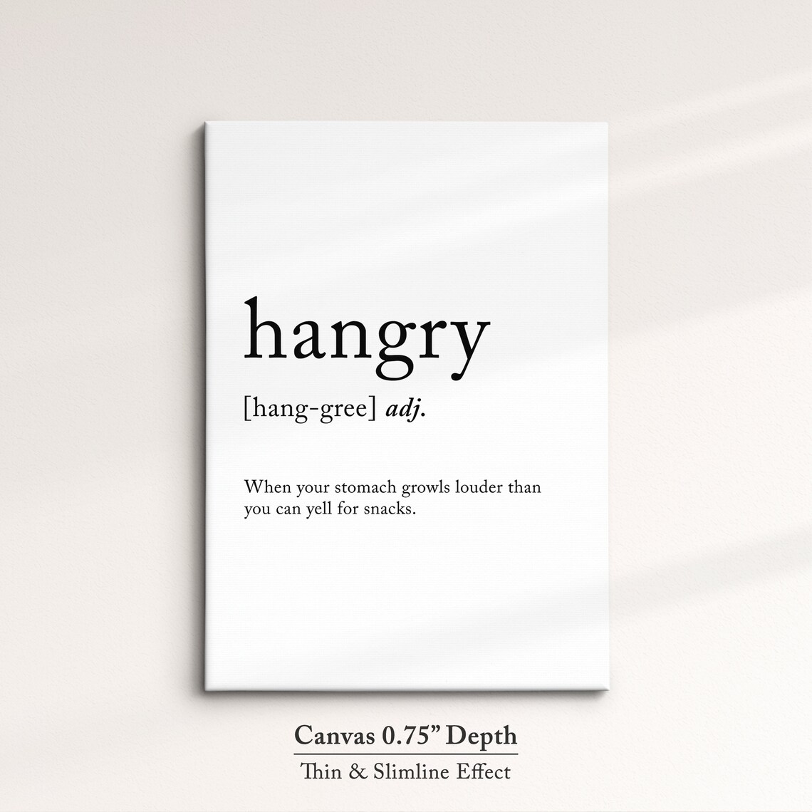 Hangry Minimalist Definition Quote Word Art Framed Print Framed Female Wall Art Lady Poster Feminine Home Decor Gifts For Her - Image 3