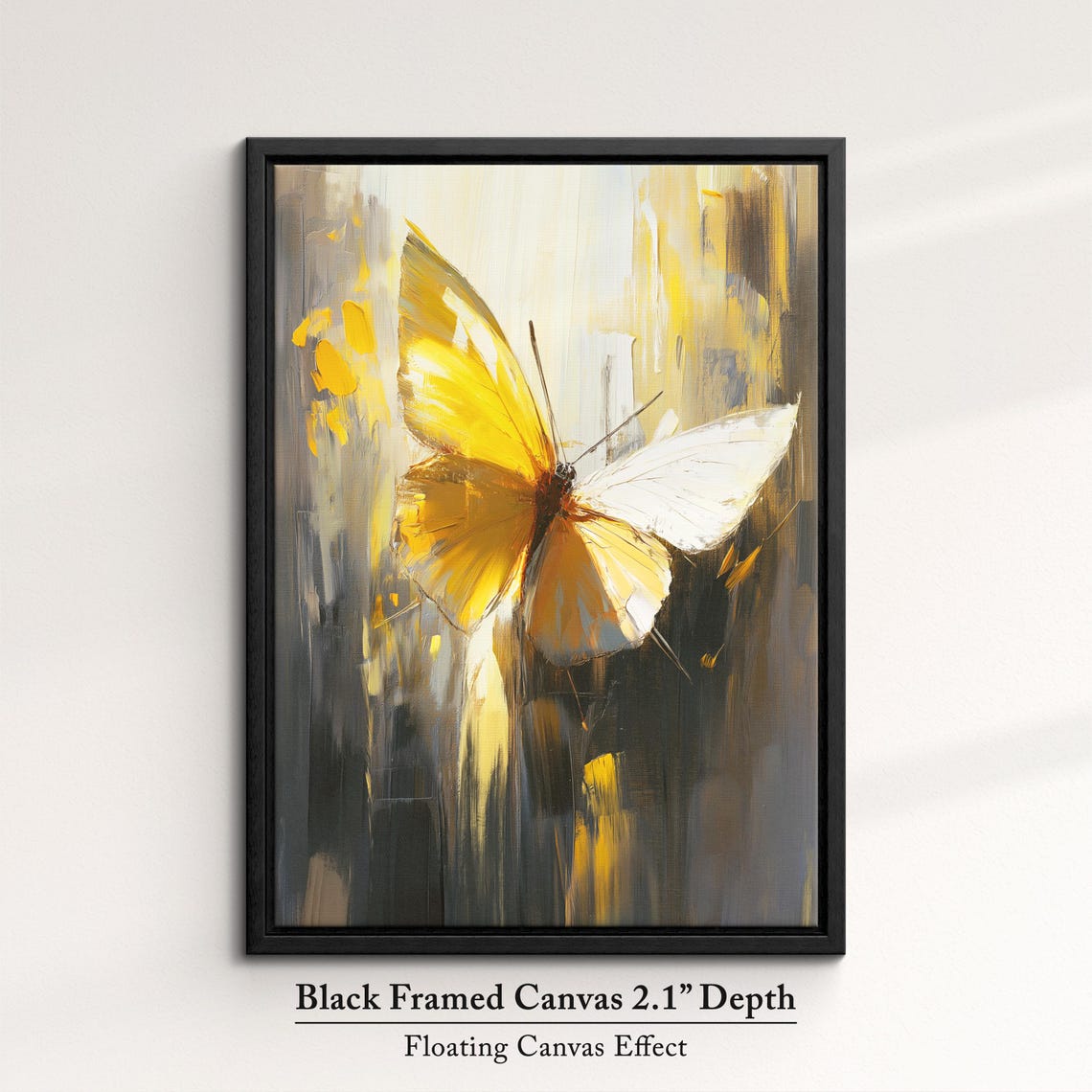 Colorful Butterfly Abstract Oil Painting Framed Print Framed Portrait Wall Art Poster Home Decor Interior Butterfly Lover Gift - Image 2
