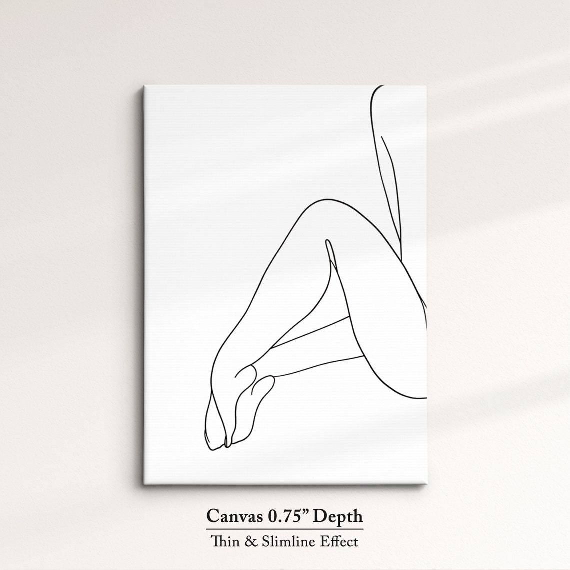 Minimalist Woman Leg Single Line Art Abstract Body Study Wall Poster - Image 4