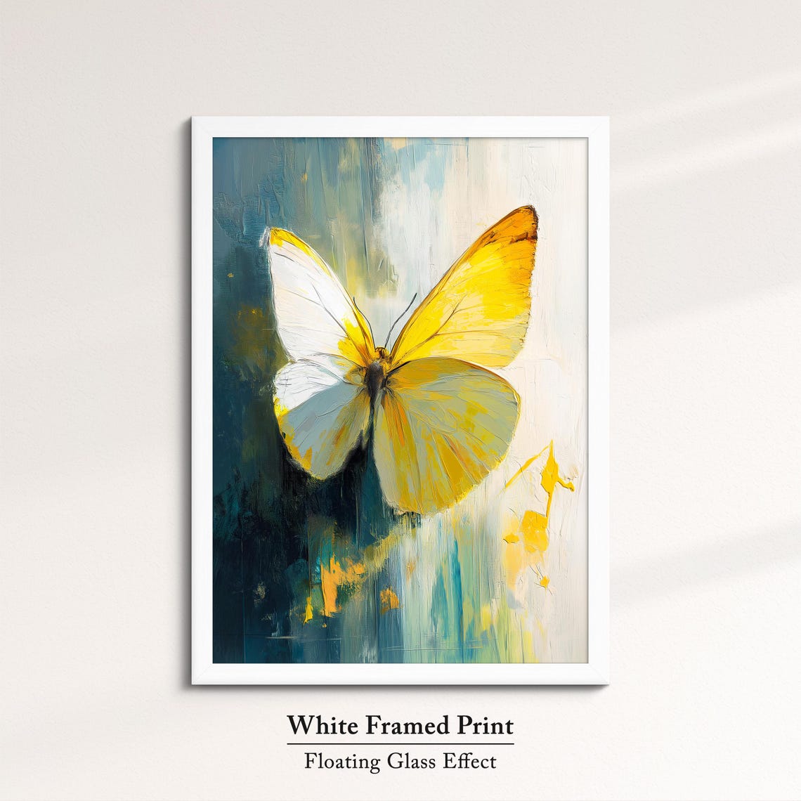 Colorful Butterfly Abstract Oil Painting Framed Print Framed Portrait Wall Art Poster Home Decor Interior Butterfly Lover Gift - Image 7
