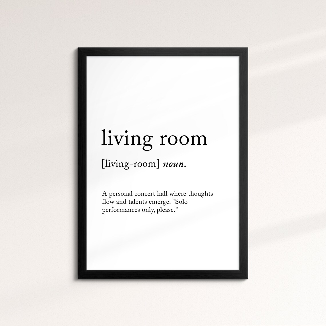 Living Room Minimalist Definition Quote Word Art Framed Print Framed Female Wall Art Lady Poster Feminine Home Decor Gifts For Her