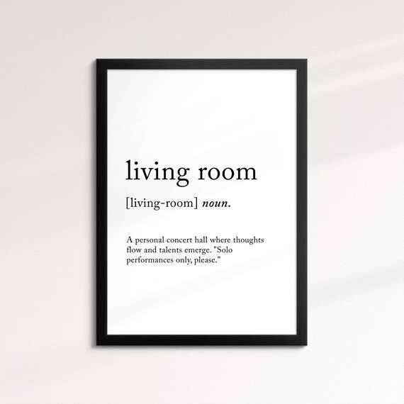 Living Room Minimalist Definition Quote Word Art Framed Print Framed Female Wall Art Lady Poster Feminine Home Decor Gifts For Her
