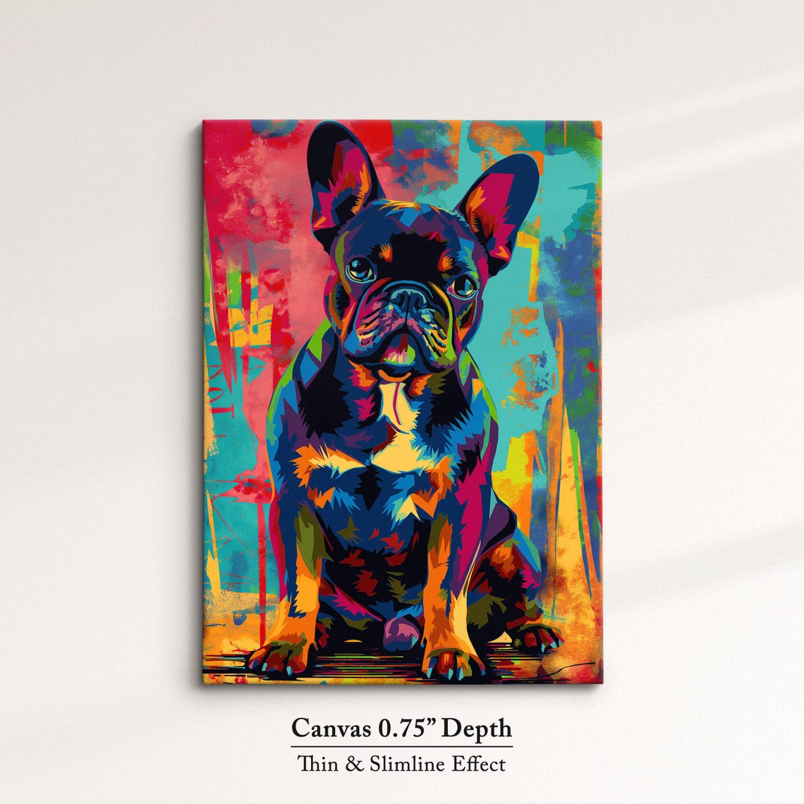 French Bulldog Colorful Pop Art Sitting Puppy Portrait Poster - Image 4