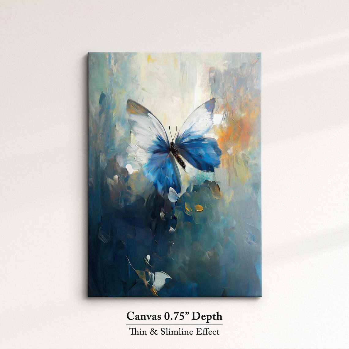 Colorful Butterfly Abstract Oil Painting Art Print - Image 4