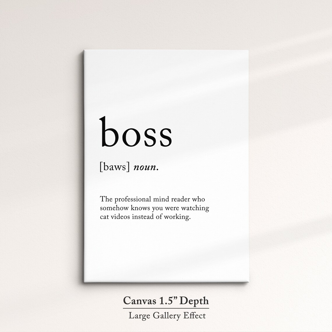 Boss Funny Definition Dictionary Quote Minimalist Framed Print Framed Wall Art Poster Home Decor Interior Gifts For Entrepreneur - Image 3