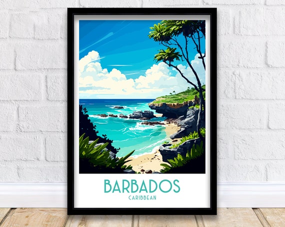 Barbados Caribbean Travel Poster Print