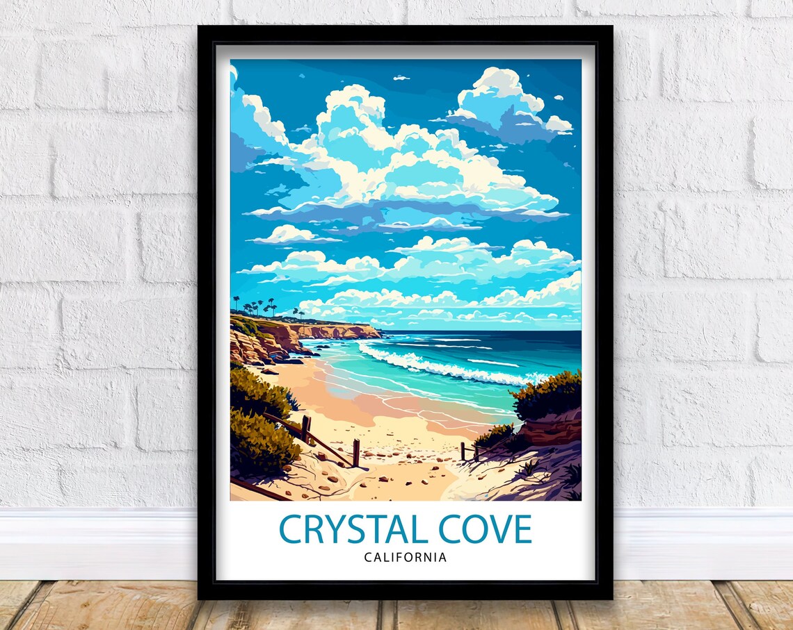 Crystal Cove Beach California Travel Poster
