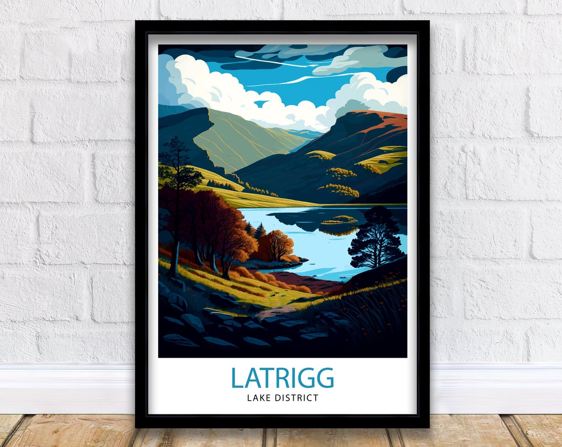 Latrigg Lake District Autumn Fells Reflections Scenic View Poster